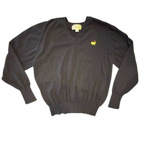Vintage Master’s Golf Sweater V-neck 80s 90s Men’s Large Navy Logo - Picture 1 of 6
